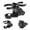 Black-3-in-1, variant on Gromast Foldable Stroller Cup Holder, 360°Rotatable with Adjustable Clip, Universal Cup Holder for Stroller, Wheelchair, Bike, Walker, Scooter, Tricycle - Black
