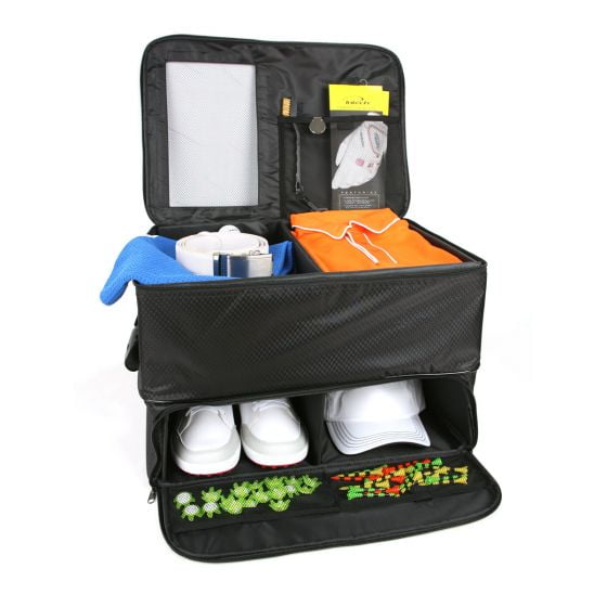 New Intech Golf Trunk Organizer Double Row Black