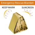thumbnail image 5 of Life Blankets (5 Pieces) Large Size 210 X 160Cm, Outdoor Emergency Blanket, Warm, Waterproof, Used For Camping, Hiking, First Aid, Gold, 5 of 5
