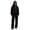 Black_04, variant on Women's 2 Piece Outfits Half Zip Long Sleeve Stand Collar Sweatshirt and Wide Leg Pants Fall Oversized Tracksuit Sets Camel S
