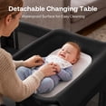thumbnail image 5 of HARPPA 5-in-1 Baby Bassinet with Playard & Changing Table for Infants, Black, 5 of 9