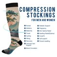 thumbnail image 2 of FORMRS Womens Knee High Socks Casual Long Thick Travel Daily Wear, 2 Pairs, Pine Tree at Dawn, 2 of 6
