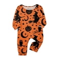 thumbnail image 2 of Family Halloween Pajama Set Long Sleeve Crew Neck, Soft Halloween Family Pajamas with Witch Moon Star Print, Magical Matching Halloween Pajamas Sleepwear, 2 of 3