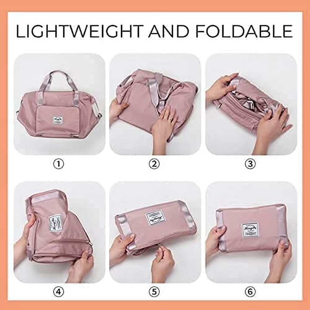 Large Capacity Folding Travel Bag,Portable Foldable Travel Lightweight Waterproof Oxford Fabric Duffel Bag Carry Luggage Bag for Expandable Weekender Sports, Gym, Vacation