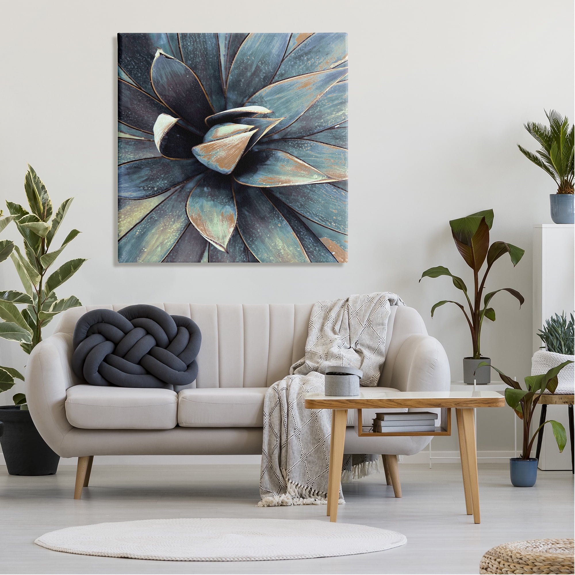 Stupell Industries Modern Tropical Petals Botanical & Floral Painting Gallery Wrapped Canvas Print Wall Art, 36 x 36