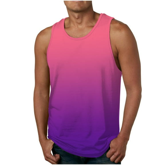 YFNNUP Mens 3D Print Tank Top Summer Casual Novelty Polyester Gym Workout Bodybuilding Tank Tops
