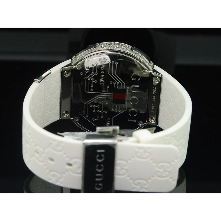 Gucci Diamond White Watch Mens Full Casing Ya114214 5 Row Gucci Diamond White Watch Mens Full Casing Ya114214 5 Row
