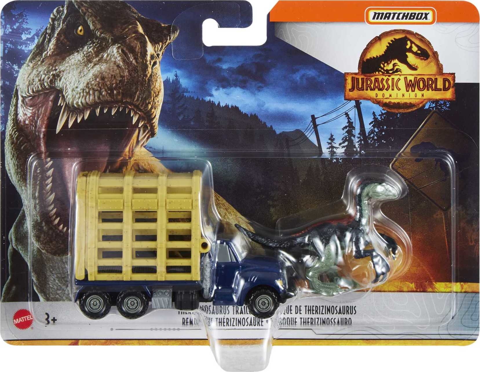 Matchbox Jurassic World Dino Transporters, 1 Vehicle & 1-2 Mini Dinosaurs