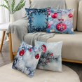 thumbnail image 4 of Fundas de almohada navideñas para el día de la nieve, adornos de bolas de árbol, corona de Adviento para sofá, decoración del hogar, 40/45/50cm, 4 of 4