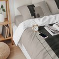 thumbnail image 3 of Abstract Art 4 Piece Bedding Set, Black Brown Geometric Striped Color Block Modern California King Size Duvet Cover Set with Zipper Closure & Corner Ties Soft Breathable Comforter Cover for Bedroom, 3 of 9