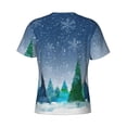 thumbnail image 6 of Vsdgher Christmas Trees Print Men's Dry Fit Mesh Athletic Shirts Moisture Wicking Tennis T-Shirt Tops, 6 of 9