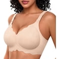 thumbnail image 1 of Sujetador OEAK sin aros, festoneado, para flexionar, cobertura total, color nude XL, 1 of 7