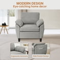 thumbnail image 2 of Soscana Accent Chair with Storage Side Pockets for Living Room Bedroom Apartment Office Studio, Single Chair Armchair,Light Gray, 2 of 8