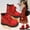 #01-Red, variant on Girls Ankle Boots with Side Zipper, Fall Non Slip Lace-Up Solid Color Trendy Fashion Booties for Daily Outings Red