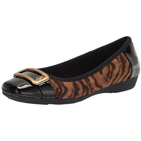 Anne Klein womens Ulivera Ballet Flat, Tiger, 9 US