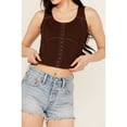 thumbnail image 3 of Shyanne Women's Corset Tank Dark Brown   US, 3 of 4