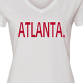 thumbnail image 4 of Inktastic Atlanta in Red Text Women's V-Neck T-Shirt, 4 of 5