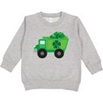 thumbnail image 2 of Inktastic St Patricks Day Irish Clover Dump Truck Childs Toddler Sweatshirt, 2 of 4