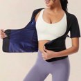 thumbnail image 2 of Edvintorg Womens Shapewear Tummy Control Short Sleeve Scoop Neck Waist Trainer Tank Top Stretch Workout Body Shaper Womans Clothes Blue S, 2 of 9