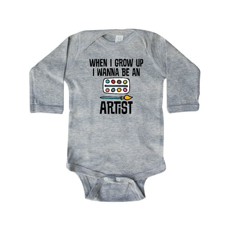 

Inktastic Future Artist Gift Baby Boy or Baby Girl Long Sleeve Bodysuit