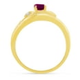thumbnail image 5 of 10k Yellow Gold Oval Ruby And Diamond Ring, 5 of 6