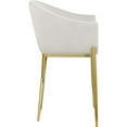thumbnail image 4 of Maklaine Velvet Rich Cream Counter Stool Contemporary 38"H Unassembled, 4 of 8