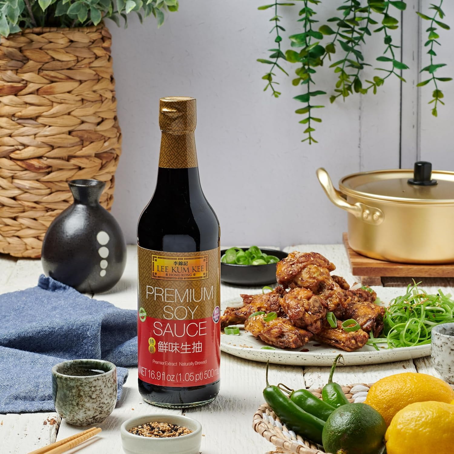 (Pack Of 6) Lee Kum Kee Sauce Soy Premium 16.9 Oz