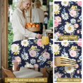thumbnail image 5 of Pioneer Flower Floral Print Pattern Round Tablecloth 60 X 60 Inch, Wrinkle Resistant Wipeable Table Cloth for Kitchen Dining Picnic Patio Party, 5 of 6