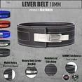 thumbnail image 3 of Beast Power Gear Weight Lifting Belt with Free Strap - 4 Inches Wide 10MM 13MM Lever Belt Weightlifting with Lever Buckle, 3 of 8