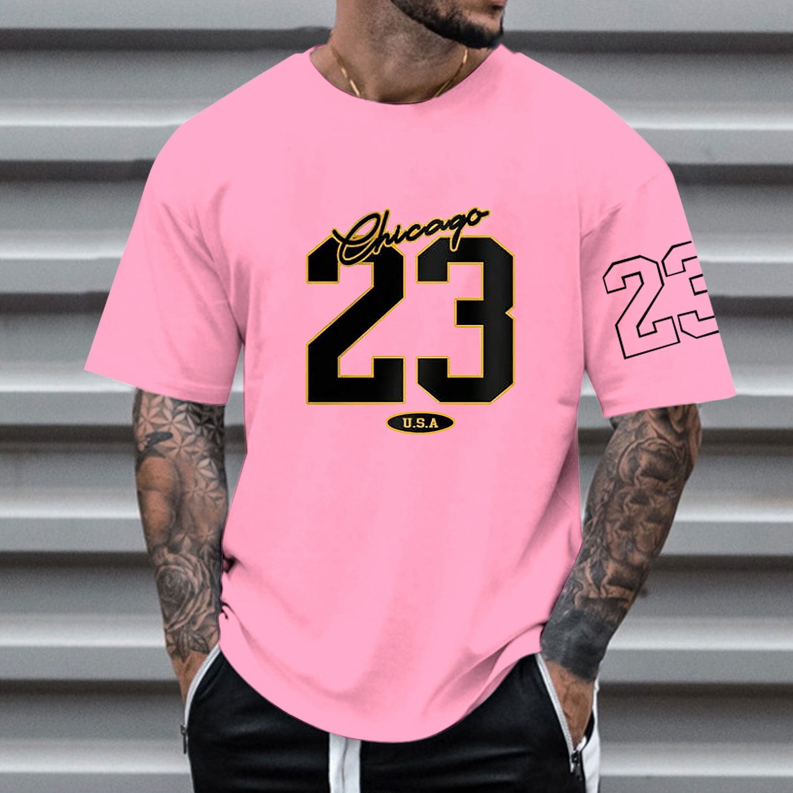 Xdzjlr Tshirts Shirts for Men Alphanumeric Size 23 Printed Round