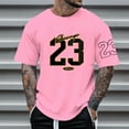 thumbnail image 2 of Men Summer Tops Men Casual Tops Set 8 Mens Tan Summer Shirts Spandex Scrub Top Men's T Shirts Casual Layering plus Workout Short Sleeve Top Turtle Tees Stripe for Western Jacket Pink L, 2 of 7