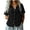 Black 05, variant on Womens T Shirts Notched V‑Neck Lace Trim Button Front Short Sleeve Blouse, Solid Crinkle Textured Boho Casual Top, Curved Hem Summer Shirt Cute Tops for Women