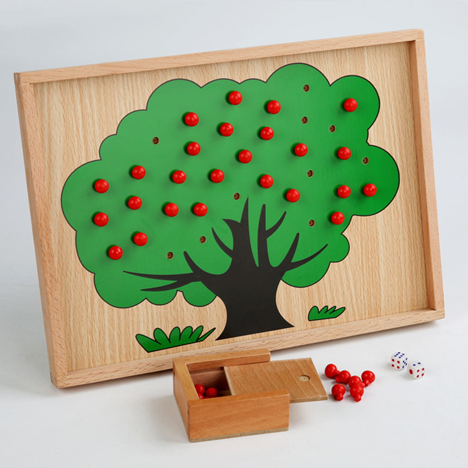 Wooden Math Toys Learning Education Educational Magnetic Apple Tree G 