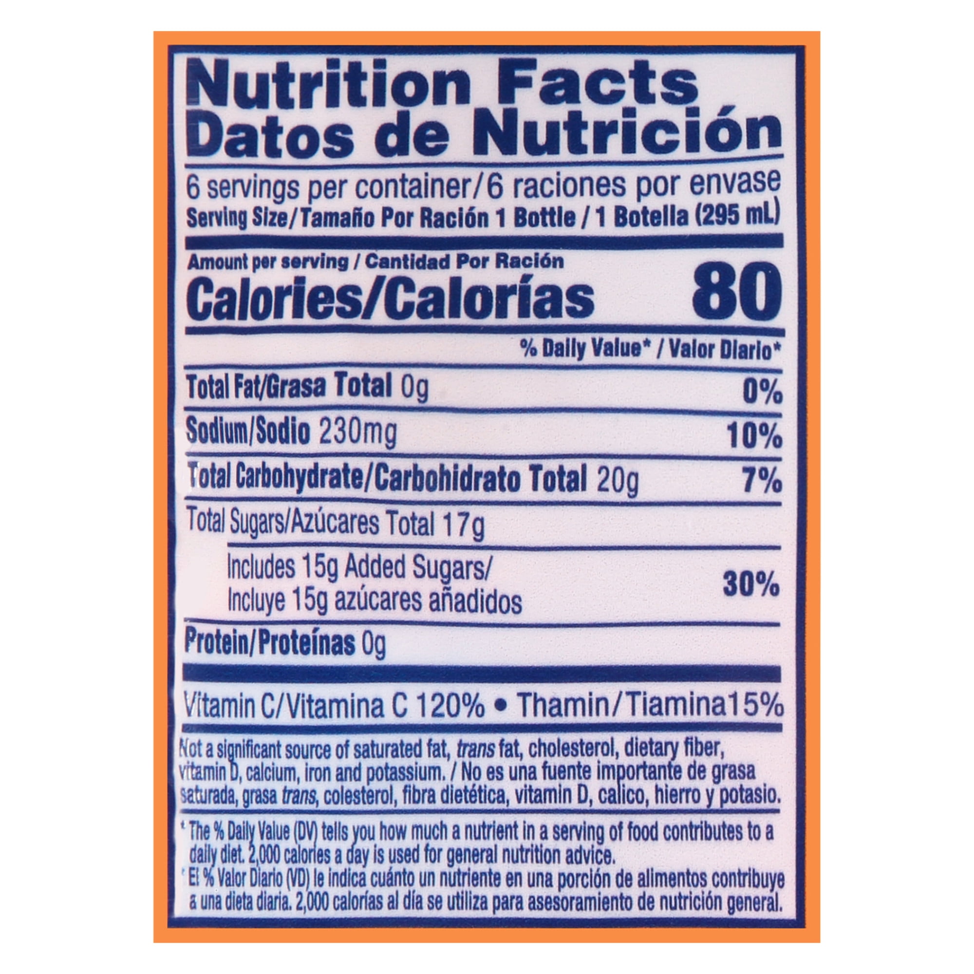 (2 pack) SUNNYD Tangy Original Orange Juice Drink, 6 Count, 10 fl oz Bottles