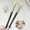thumbnail image 4 of 2 Pcs Nose Makeup Brushes Sickle Shape Ergonomic Bevel Soft Bristle Smudge Makeup Lightweight Wooden Handle Contour Brushes Beauty Tools, 4 of 7