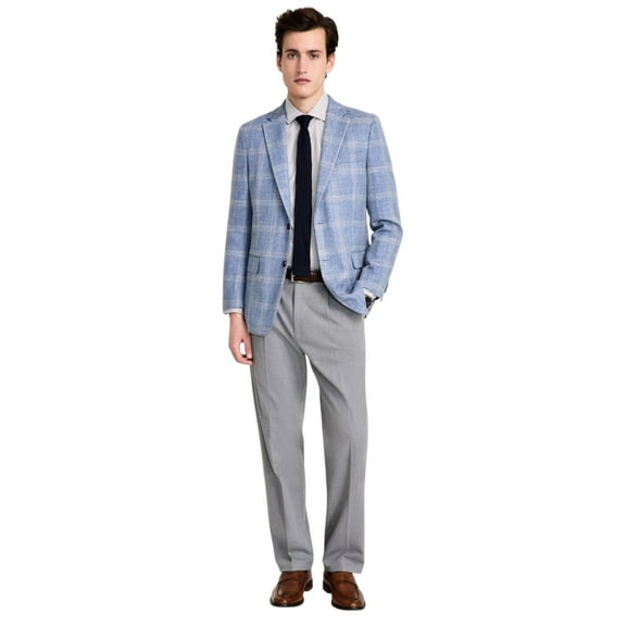 Tommy Hilfiger Mens Modern fit Sport Coat Blazer 38 S Blue Plaid