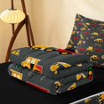 thumbnail image 5 of Erosebridal Construction Vehicle Zipper Full Size Comforter Sets with Fitted Sheet and 2 Pillowcases, Truck Zipper Bedding Set, Dark Pattern, Black Reversible, 5 of 7