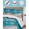 thumbnail image 4 of Turquoise Beach Summer Twin XL Size Down Alternative Comforter, Lightweight Comforter Quilt Bedding Set with Pillow Shams Starfish Coastal Gradient All Seasons Bed Comforter Duvet Insert 68"x98", 4 of 7