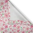 thumbnail image 4 of Ambesonne Cherry Blossom Valance Pack of 2, Mingled Blossom, 42"X18", Pink Rose and Green, 4 of 5