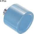 thumbnail image 3 of HARFINGTON 4pcs Empty Glass Diffuser Bottle 140ml/4.7oz Refillable Fragrance Accessories Aromatherapy Jar Container for Replacement Reed Diffuser DIY Home Bathroom Blue with Silver Tone Cap, 3 of 6