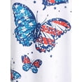thumbnail image 4 of Camiseta Talla Extra Estampado Bandera Americana Curvo Mariposa Rosegal  Camisetas tallas grandes, 4 of 5