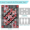 thumbnail image 3 of Floral Peony Flower Picnic Blanket Waterproof Foldable Extra Large Picnic Mat Beach Blanket 60"x80" for Camping Beach Hiking Patio Party Outdoor Decor Gifts, 3 of 6