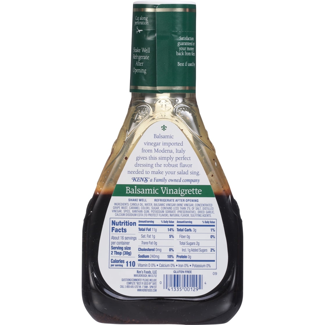 (6 pack) Ken's Steak House® Balsamic Vinaigrette Salad Dressing 16 fl oz