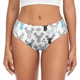 thumbnail image 1 of Balery Winter Art Blue and Black Moose Ropa Interior de Algodón para Mujer con Dibujo – Braguitas Cómodas y Elásticas, Estilo Clásico-4X-Large, 1 of 6