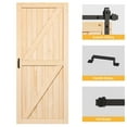 thumbnail image 3 of DWVO Interior Sliding Barn Door, 36" x 84" Barn Door with Handle, Natural, 3 of 6