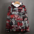 thumbnail image 5 of LAOLIUSN Men’s Graffiti Hoodie All-Over Print 3D Abstract Streetwear Graphic Pullover Sweatshirt, Stretch Fabric, S–4XL, 5 of 7