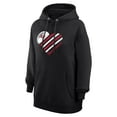 thumbnail image 2 of Women's G-III 4Her by Carl Banks  Black Tampa Bay Buccaneers Heart Graphic Fleece Pullover Hoodie, 2 of 5