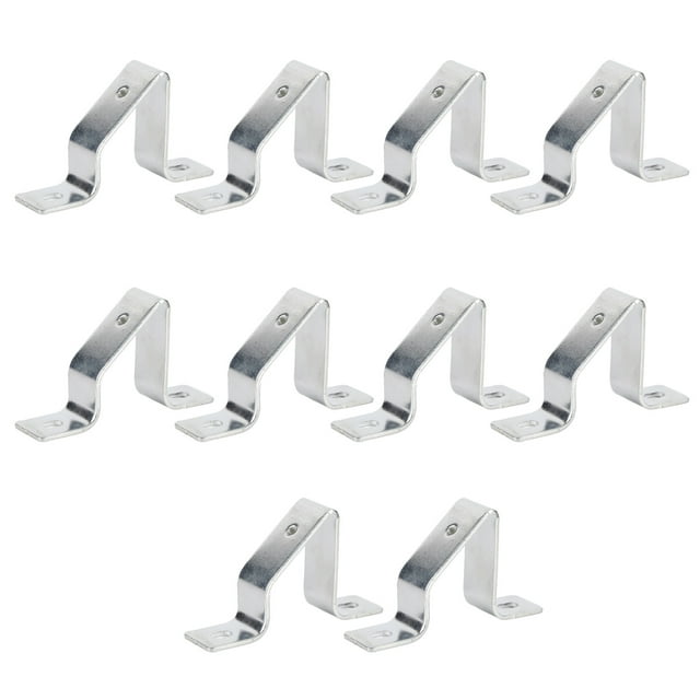 10 Pcs Support de Montage de Rail en U, Rail de Guidage en Acier Inoxydable C45, Support Incliné, Support de Connecteur en Forme de U, Trou M5