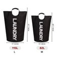 thumbnail image 2 of 115L Large Capacity Laundry Basket, Foldable Laundry Hamper, Laundry Bag with Handle, Waterproof Canvas Clothes Hamper, Vertical Laundry Bin, 2 of 9