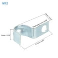 thumbnail image 2 of Uxcell 14Pack 1 Hole Pipe Strap, Fit M12 (4/9") Tube OD, Zinc Plated Iron Conduit Clamps Reinforced Rib for Pipe, Cable, 2 of 7